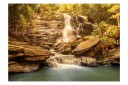 Fototapet Sunny Waterfall 150x105 - Artgeist sp. z o. o.