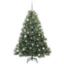  Kunstig juletre med 150 LED med stativ grønn 150 cm PE og PVC