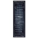  Kjøkken teppe Svart 180 x 60 cm Fløyel