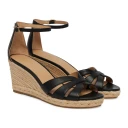 Lauren Ralph Lauren Nellie Nappa Leather Espadrille - Black - 42