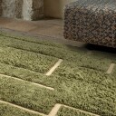 Ryetepper   Kiberg Hand Woven Wool Shaggy grønn Størrelse: 200 x 290 cm