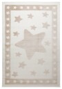 Barneteppe Star Frame krem/brun Størrelse: 160 x 230 cm