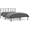  Sengeramme i metall med hodegavl svart 160x200 cm 8721012303638